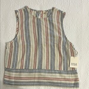 a.n.a linen blend sleeveless top
